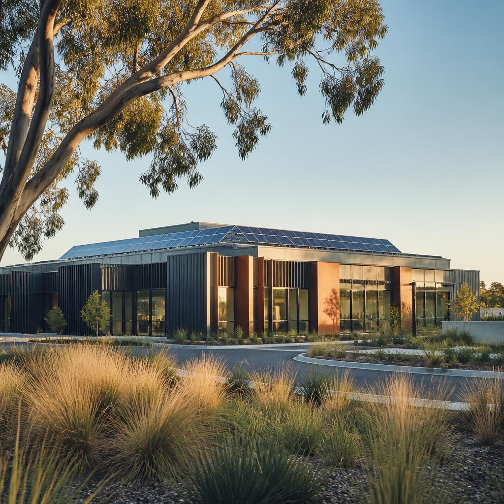 Solar panels on a Melbourne commercial property